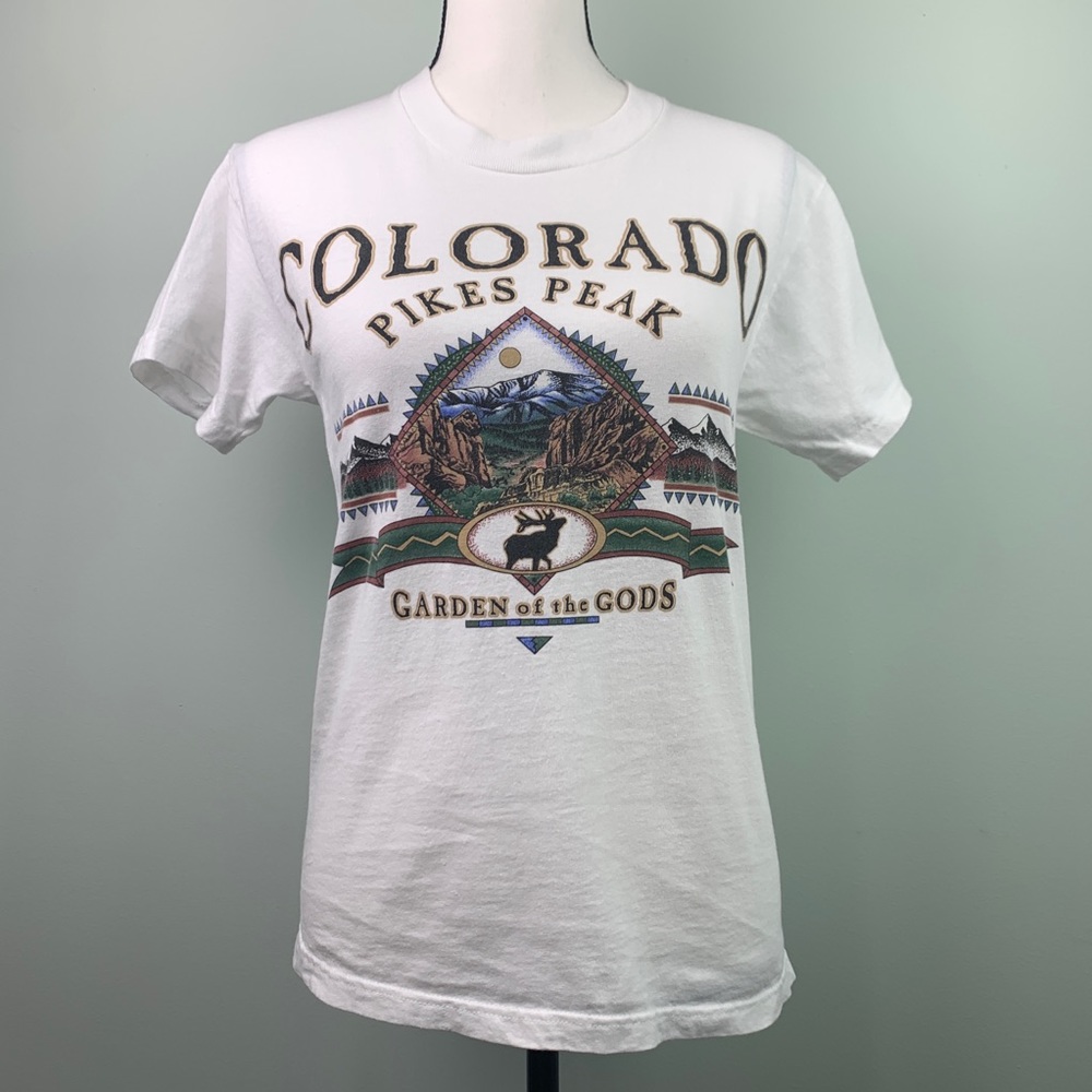 Vintage Colorado Pikes Peak Small White T-Shirt